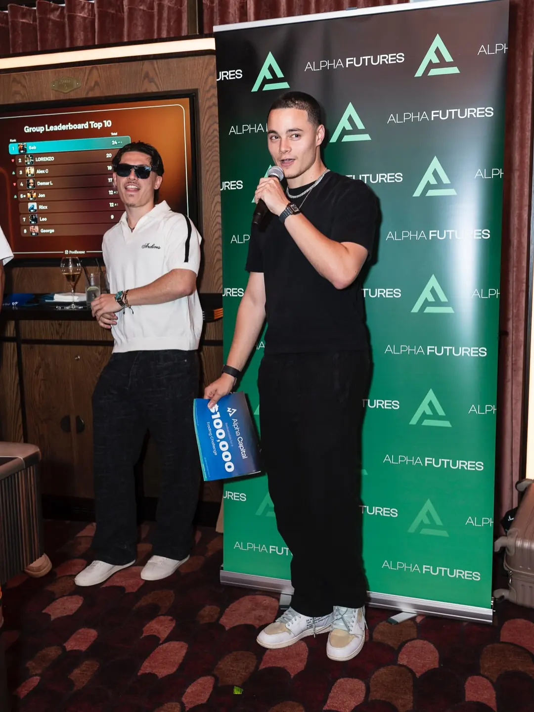 Zander speaking at an Alpha Futures event